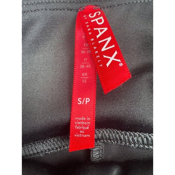 Spanx Faux Leather Leggings Women's Small Black Pull On Mid Rise Skinny - Picture 2 of 9